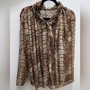 Smythe blouse, size Small, snake print